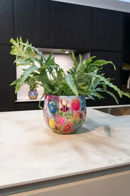 TS Collection bloempot dutch beauty metaal 15x13cm spring - afbeelding 4