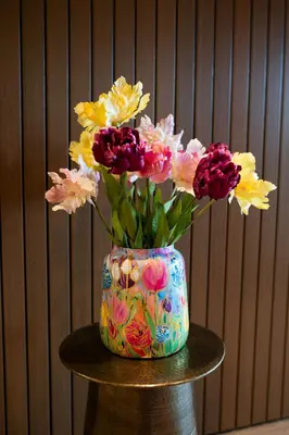 TS Collection bloempot dutch beauty metaal 21x24cm spring - afbeelding 2