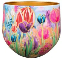 TS Collection bloempot dutch beauty metaal 24x21cm spring - afbeelding 1