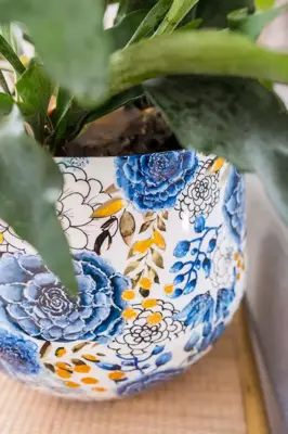 TS Collection bloempot dutch metaal 28x25cm  - afbeelding 3