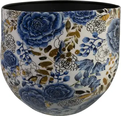 TS Collection bloempot dutch metaal 28x25cm  - afbeelding 1