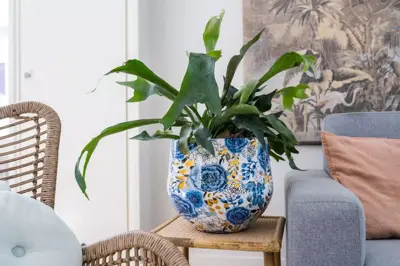 TS Collection bloempot dutch metaal 33x28cm blue - afbeelding 2