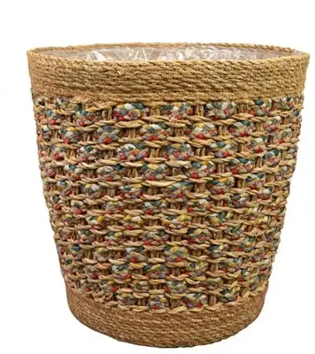 TS Collection bloempot eline textiel 29x29cm coloured - afbeelding 1