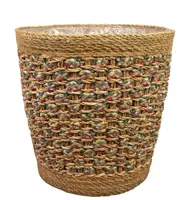 TS Collection bloempot eline textiel 29x29cm coloured - afbeelding 1