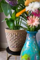 TS Collection bloempot eline textiel 29x29cm coloured - afbeelding 3