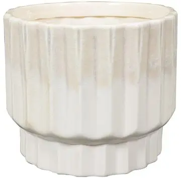 TS Collection bloempot faye keramiek 12x10cm off white, off white