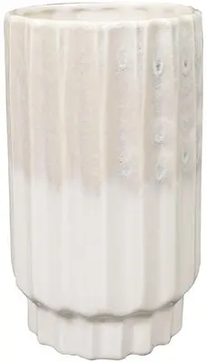 TS Collection bloempot faye keramiek 14x25cm off white