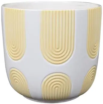 TS Collection bloempot joya keramiek 18x17cm lemon