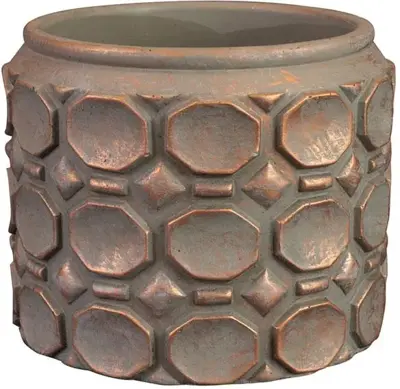 TS Collection bloempot jurre steen 14x11cm rose