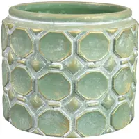 TS Collection bloempot jurre steen 16x13cm groen - afbeelding 1