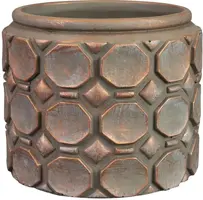 TS Collection bloempot jurre steen 16x13cm roze - afbeelding 1