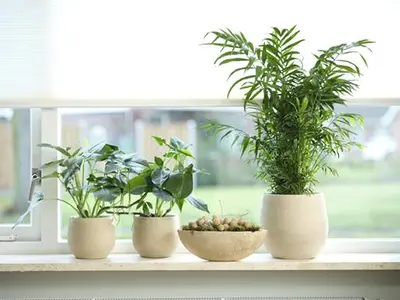 TS Collection bloempot  keramiek 15x13cm shiny sand - afbeelding 2