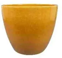 TS Collection bloempot  keramiek 24x22cm mosterd - afbeelding 4