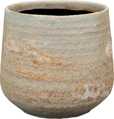 TS Collection bloempot  keramiek 9x8cm mint - afbeelding 1