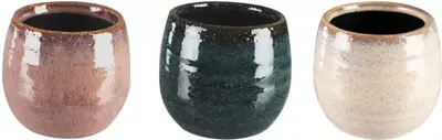 TS Collection bloempot  keramiek 9x8cm oud roze