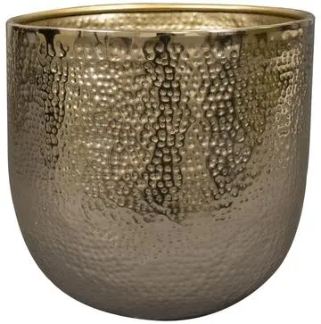 TS Collection bloempot kristy metaal 14x14cm goud - afbeelding 1