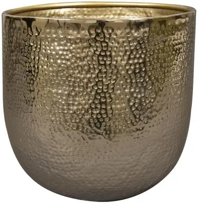 TS Collection bloempot kristy metaal 20x18cm goud - afbeelding 1