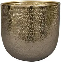 TS Collection bloempot kristy metaal 20x18cm goud - afbeelding 1
