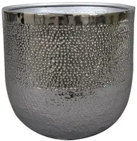 TS Collection bloempot kristy metaal 20x18cm zilver kopen?