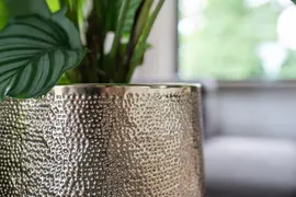 TS Collection bloempot kristy metaal 22x21cm goud - afbeelding 3