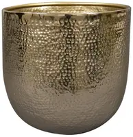 TS Collection bloempot kristy metaal 22x21cm goud - afbeelding 1