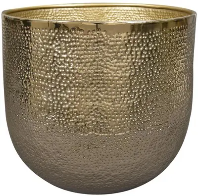 TS Collection bloempot kristy metaal 25x24cm goud - afbeelding 1
