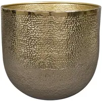 TS Collection bloempot kristy metaal 25x24cm goud - afbeelding 1