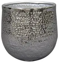 TS Collection bloempot kristy metaal 7x7cm zilver - afbeelding 1