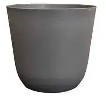 TS Collection bloempot  kunststof 27x25cm grijs - afbeelding 1
