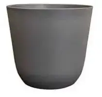 TS Collection bloempot  kunststof 27x25cm grijs - afbeelding 1