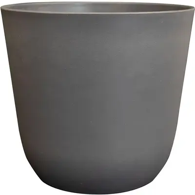 TS Collection bloempot  kunststof 27x25cm grijs - afbeelding 1