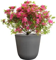 TS Collection bloempot  kunststof 27x25cm grijs - afbeelding 4
