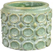 TS Collection bloempot  kunststof, steen 8x7cm groen kopen?