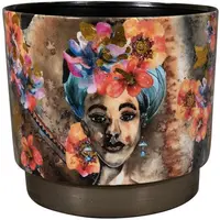 TS Collection bloempot majestic muse metaal 17x15cm majestic muse - afbeelding 1