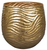 TS Collection bloempot marlie metaal 28x27cm gold - afbeelding 1