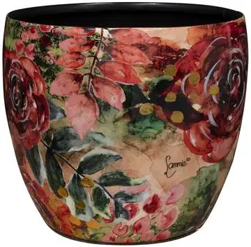 TS Collection bloempot  metaal 17x15cm 