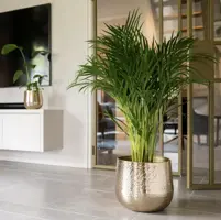 TS Collection bloempot  metaal 44x40cm goud - afbeelding 3
