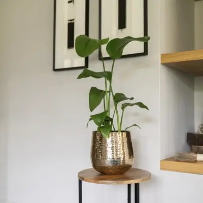 TS Collection bloempot  metaal 44x40cm goud - afbeelding 4