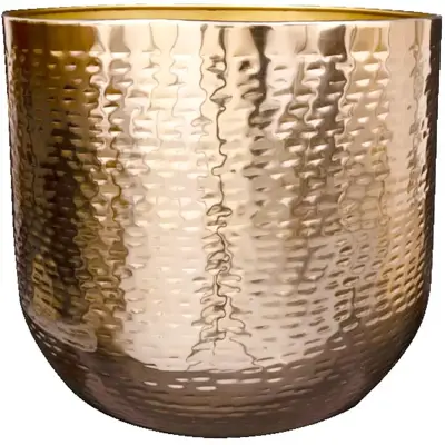 TS Collection bloempot  metaal 44x40cm goud - afbeelding 1