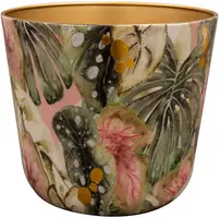 TS Collection bloempot monstera kunststof, metaal 21x18cm mystery kopen?