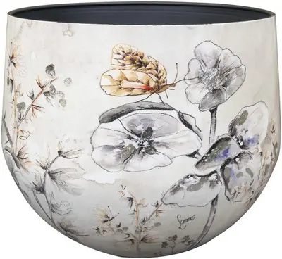 TS Collection bloempot moonlight meadow metaal 33x28cm moonlight meadow