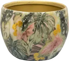 TS Collection bloempot mystery metaal 7x6cm monstera