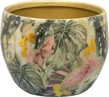 TS Collection bloempot mystery metaal 9x7cm monstera