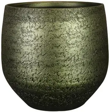 TS Collection bloempot Noor 32x30cm fluweel groen