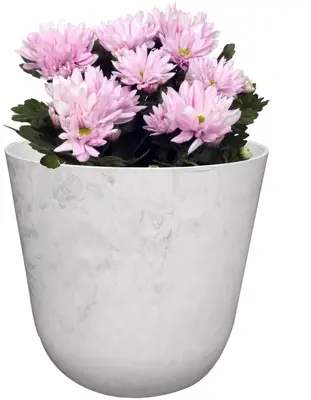 TS Collection Bloempot Palermo 13x12 cm Marble cloud - afbeelding 2