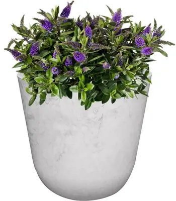 TS Collection Bloempot Palermo 21x19cm Marble cloud - afbeelding 2