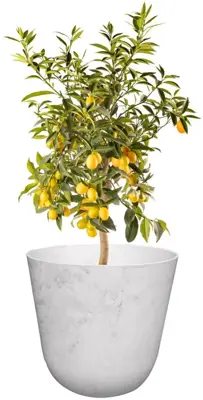 TS Collection Bloempot Palermo 23x22cm Marble cloud - afbeelding 2