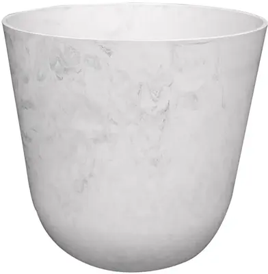 TS Collection Bloempot Palermo 27x25cm  Marble cloud - afbeelding 1