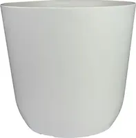 TS Collection bloempot palermo kunststof 13x12cm wit - afbeelding 1