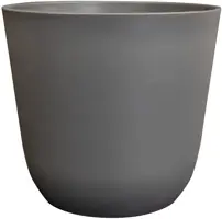 TS Collection bloempot palermo kunststof 17x15cm grijs kopen?